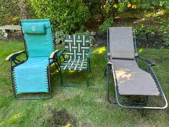 3 Folding Chairs