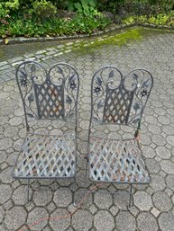 Pair Of Vintage Metal Chairs