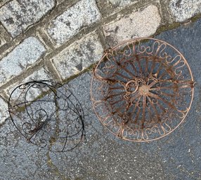 Two Metal Hanging Plant Baskets