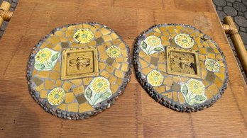 Two Mosaic Paving Stones