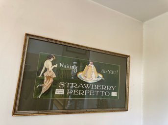 Framed Strawberry Perfetto Poster