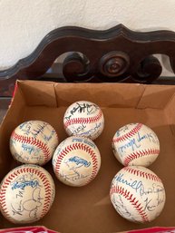 1981 New York Yankees Team Balls- Signed By 12 Players Including Don Mattingly Etc