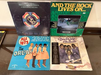 Assorted Lot Of Vinyl Records: ELO, Doo Wop Ballads Etc