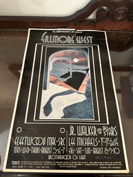 Fleetwood Mac, JR Walker 1969 Original Fillmore West Concert Poster Signed By David Singer