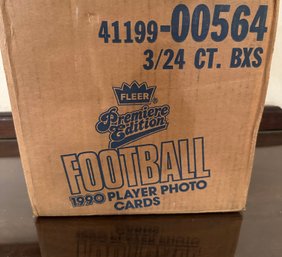 Sealed Fleer 1990 Football 3/24 Boxes