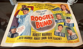 Roogies Bump Half Sheet 1954 Poster As Is