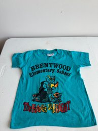 Boys Sz 6-8 Brentwood Elementary Single Stitch Tee Shirt
