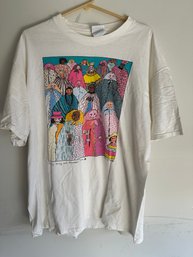 Kiki Suarez T-Shirt 90s Many Strong And Beautiful Women Shirt Feminist Art Graphic Tee Single Stitch  Sz XL