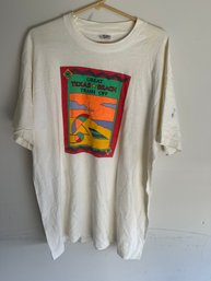Adult XL Great Texas Beach Trash- Off Single Stitch Tee Shirt