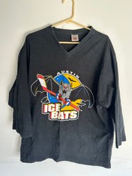 Austin Ice Bats Sz M-l Tee Shirt V Neck