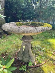 Large & Heavy Antique Concrete Bird Bath