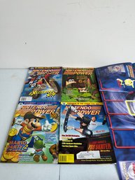 Lot Of 4 Vintage Nintendo Power Magazines & Pokemon Poster
