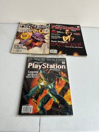 Lot Of 3 Playstation Magazines, Bottom One Is Sealed