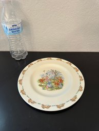 1936 CHILDRENS ROYAL DOULTON BUNNYKINS 8' PLATE GARDEN SCENE