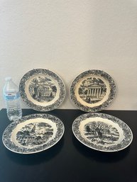 4 Antique Plates