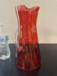 Red Glass Decanter