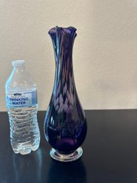 Signed Purple Glass Vase