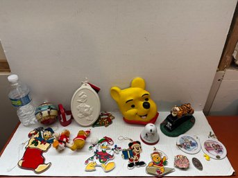 Lot Of Disney Christmas Ornaments & Collectibles