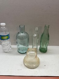 Lot Of Vintage Glass Bottles