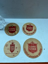 Vintage Lone Star Beer Coasters
