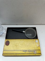 Vintage Swift & Anderson Magnifying Reading Glass W/ Original Box