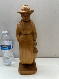 VTG Wooden FOLK ART Hand Carved Statue