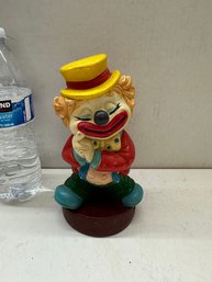 Vintage Plastic Clown Penny Bank