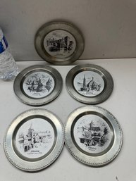 Lot Of Nurnberg German Metal Pewter Plates