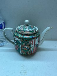 Antique Qianlong Chinese Teapot Famille Verte Handpainted