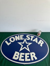 Lone Star Beer Enamel On Metal Sign
