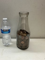 Assorted Pennies In Jar