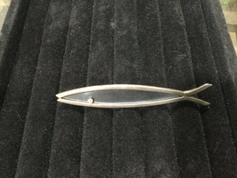 Sterling Silver Fish Pin 9.5 Grams