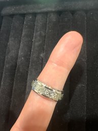 Sterling Silver Filigree Ring 6 Grams Size 13