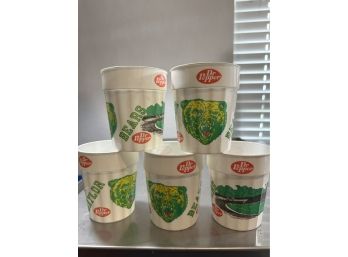 5 Vintage Baylor University Dr Pepper Promo Cups