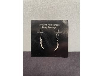 New Genuine Rattlesnake Fang Earrings