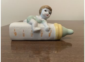 Porcelain Baby On Bottle By MTX