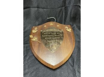 San Antonio Big Boar Rifle Club 1959 Plaque