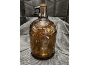 Antique Amber Whiskey Glass Jug