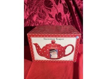 Snowman Teapot In Box