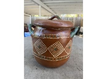 Mexican Ceramic Pottery With Lid