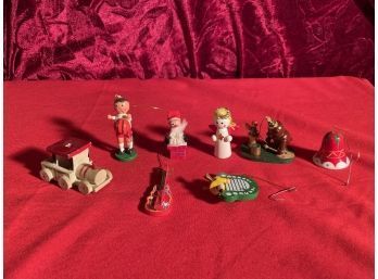 Lot Of Wooden Christmas Ornaments