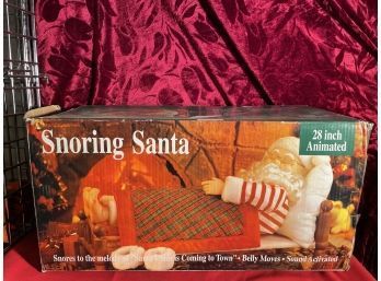 28in Snoring Santa In Box- Batteries Not Included