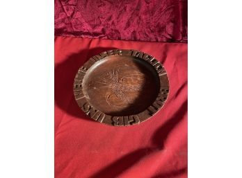 Old German Wooden Plate