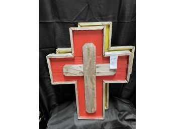 Four Wooden Handmade Wood Crosses