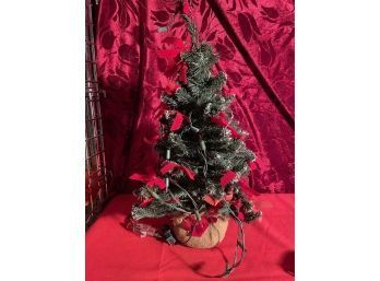 Lighted With Bows Christmas Tree 24in Tall