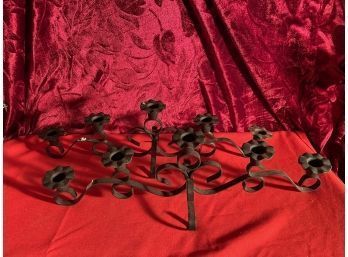 2 Vintage Small Iron Candelabras Holds 5 Each