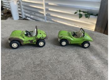 2 Vintage TONKA 7 VW Dune Buggy Green Die Cast