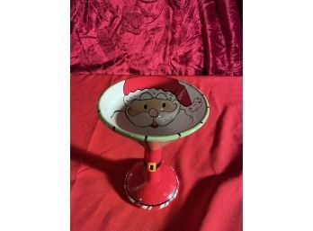 Santa Claus Ceramic Martini Glass