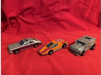 3 Vintage Hot Wheels Cars 1/64 Scale