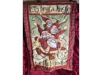 Lets Hear A Jingle For Mr Kringle Mini Quilt